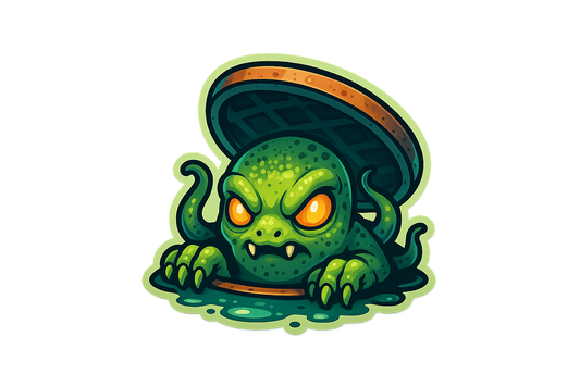 Creepy Monster Manhole Sticker Decal Vinyl Laptop Car Window Bumper AUTO Water Bottle Helmets Waterproof