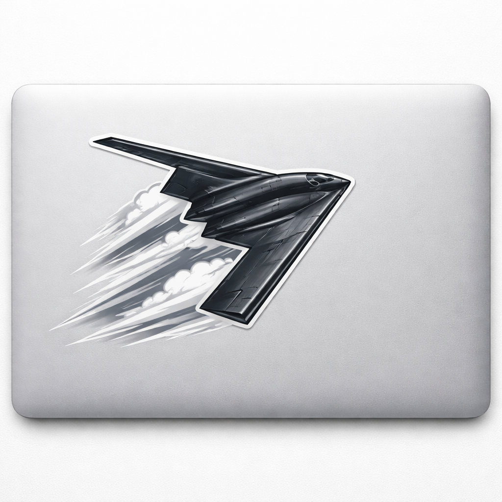 Stealth Bomber Sticker Decal Vinyl Laptop Car Window Bumper AUTO Water Bottle Helmets Waterproof Aircraft Aviation