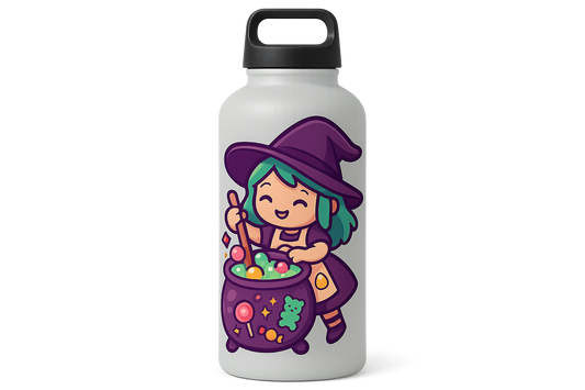 Witch Cauldron Candy Sticker Decal Vinyl Laptop Car Window Bumper AUTO Water Bottle Helmets Waterproof Halloween