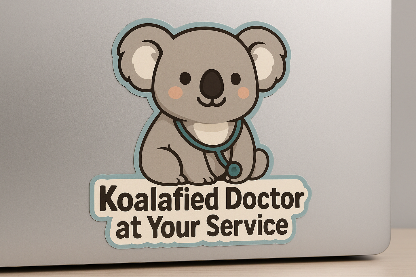 Koala Stethoscope Sticker Decal Vinyl Laptop Car Window Bumper AUTO Water Bottle Helmets Waterproof