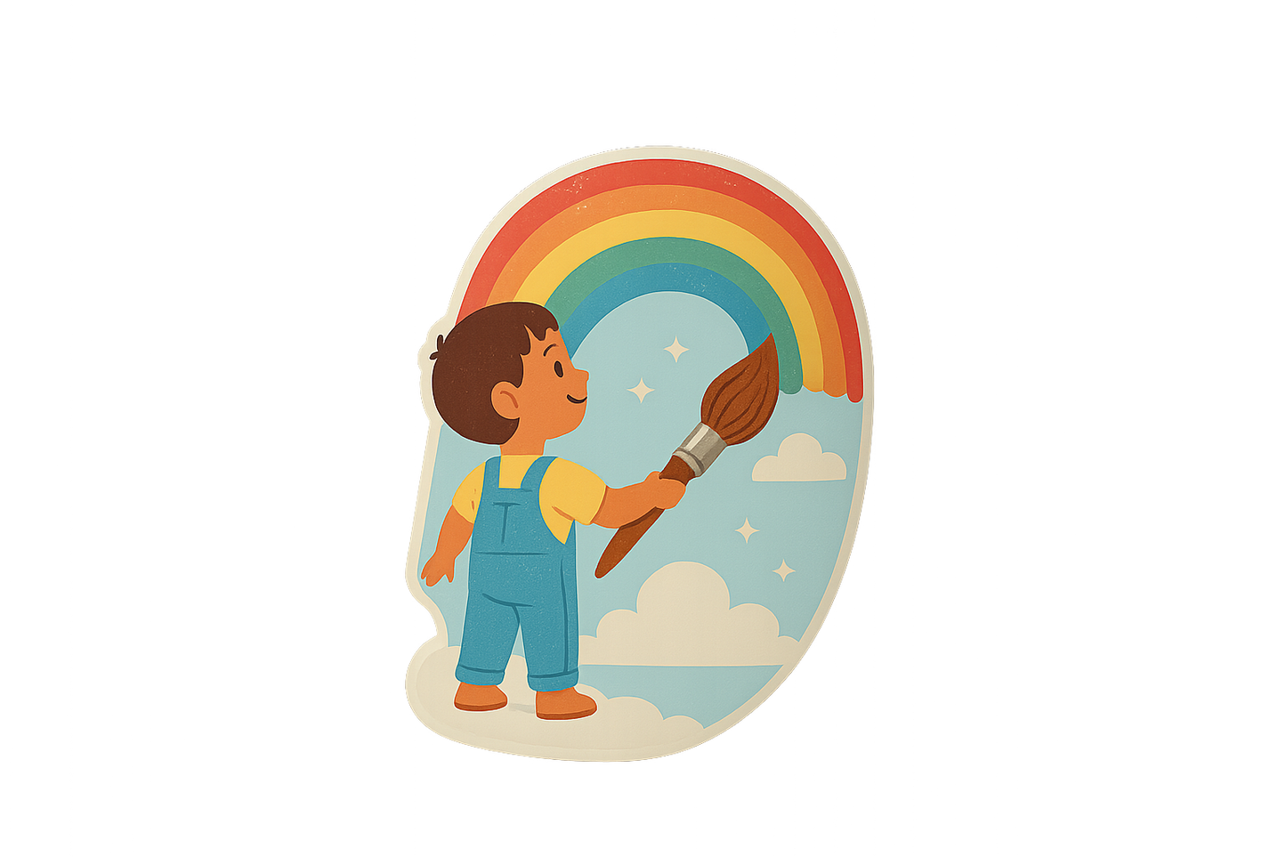 Rainbow Sky Sticker Decal Vinyl Laptop Car Window Bumper AUTO Water Bottle Helmets Waterproof Boy Painting