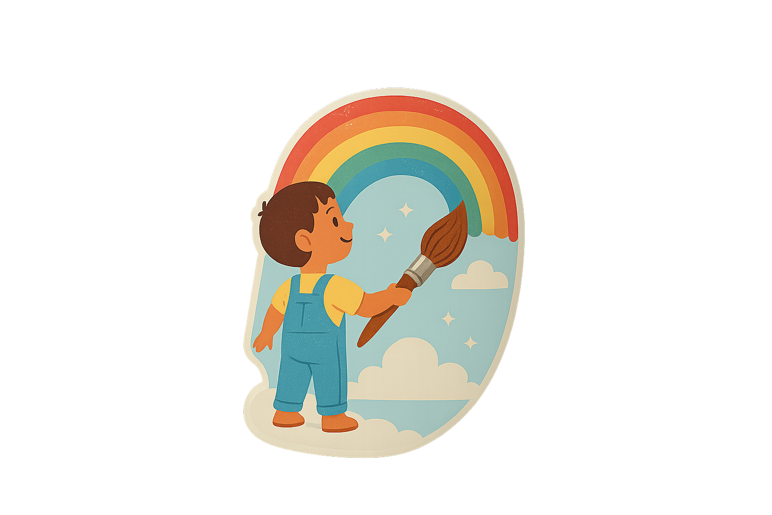 Rainbow Sky Sticker Decal Vinyl Laptop Car Window Bumper AUTO Water Bottle Helmets Waterproof Boy Painting