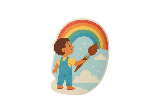 Rainbow Sky Sticker Decal Vinyl Laptop Car Window Bumper AUTO Water Bottle Helmets Waterproof Boy Painting