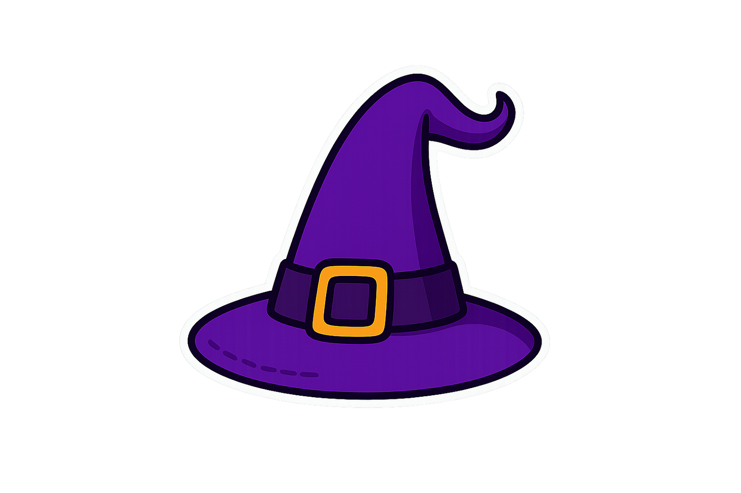 Witch’s Hat Sticker Decal Vinyl Laptop Car Window Bumper AUTO Water Bottle Helmets Waterproof Cartoon Buckle