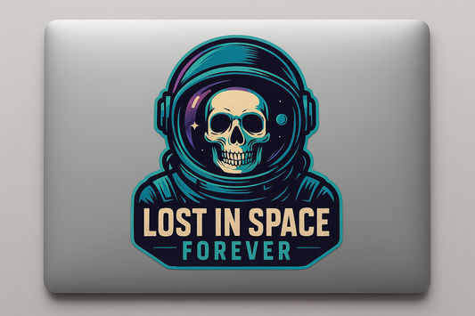 Skeleton Astronaut Sticker Decal Vinyl Laptop Car Window Bumper AUTO Water Bottle Helmets Waterproof Space