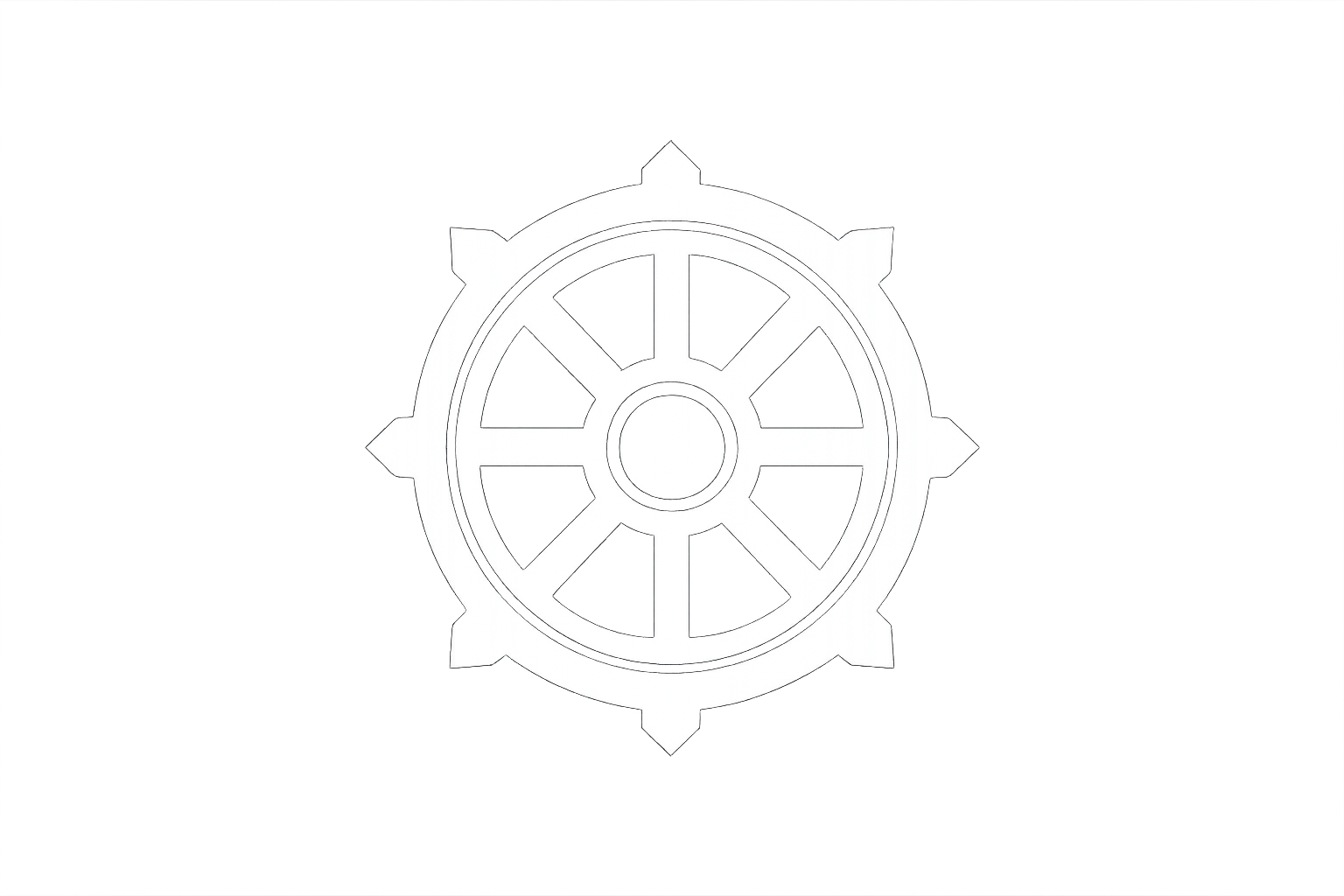 Golden Dharma Wheel Sticker Decal Vinyl Laptop Car Window Bumper AUTO Water Bottle Helmets Waterproof Spiritual Symbol