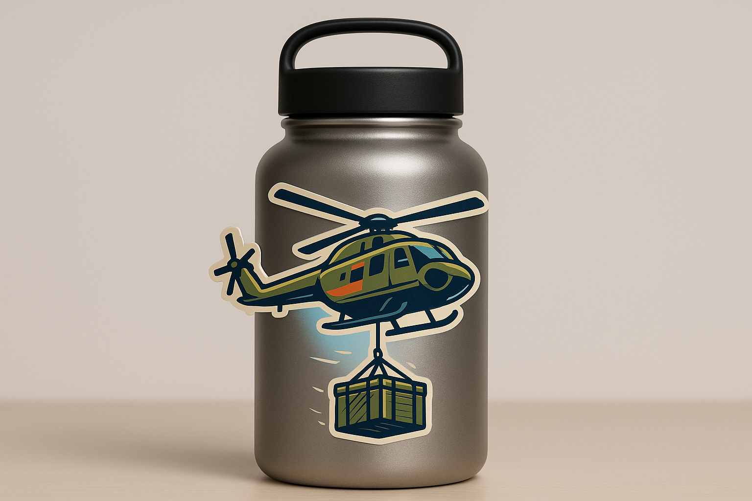 Helicopter Supply Drop Sticker Decal Vinyl Laptop Car Window Bumper AUTO Water Bottle Helmets Waterproof Aviation
