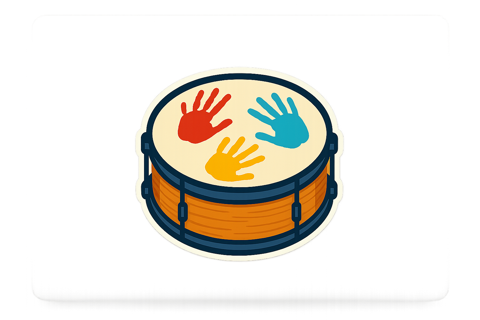 Drum Sticker Decal Vinyl Laptop Car Window Bumper AUTO Water Bottle Helmets Waterproof Handprints