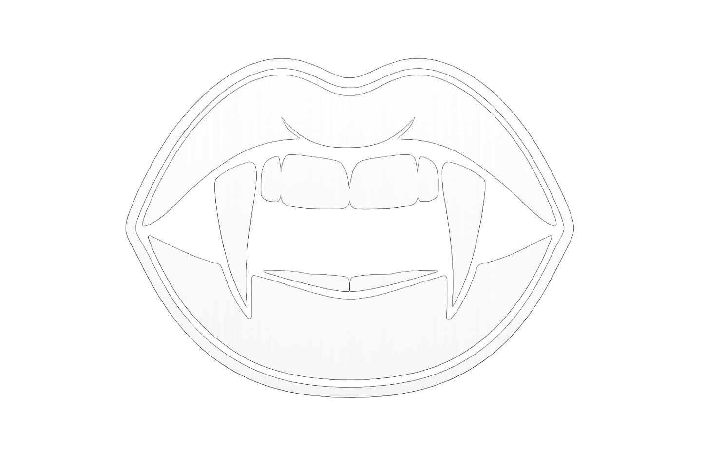 Vampire Mouth Fangs Sticker Decal Vinyl Laptop Car Window Bumper AUTO Water Bottle Helmets Waterproof