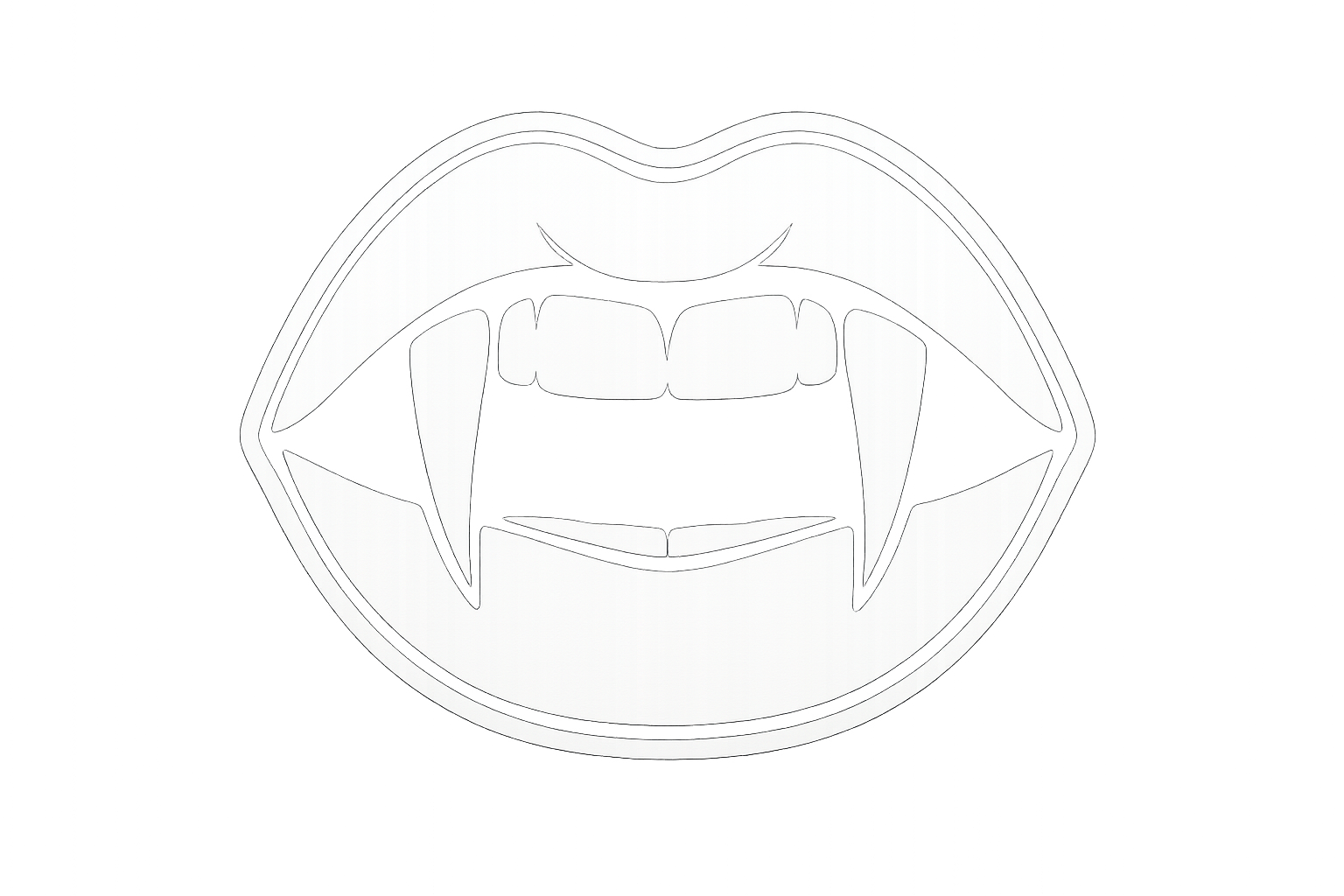 Vampire Mouth Fangs Sticker Decal Vinyl Laptop Car Window Bumper AUTO Water Bottle Helmets Waterproof