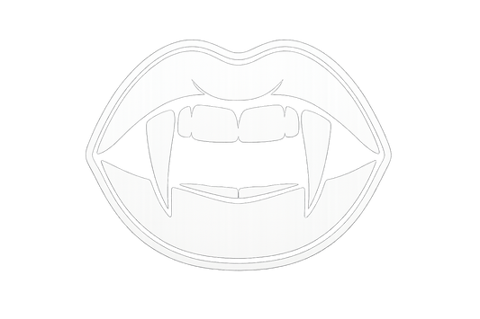 Vampire Mouth Fangs Sticker Decal Vinyl Laptop Car Window Bumper AUTO Water Bottle Helmets Waterproof