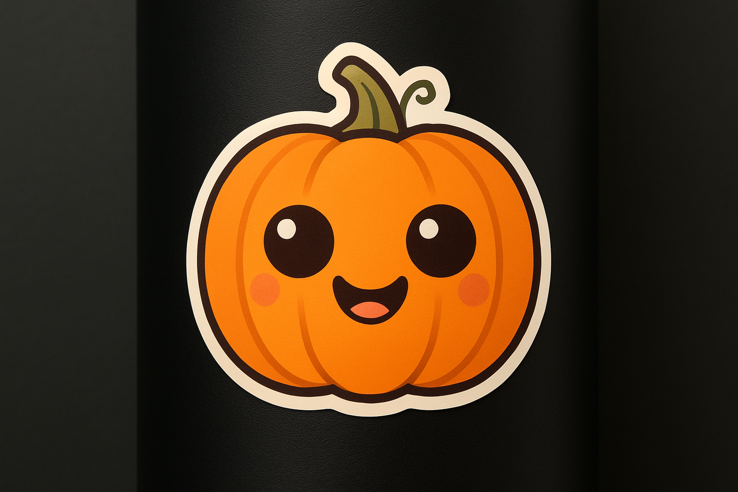 Friendly Pumpkin Sticker Decal Vinyl Laptop Car Window Bumper AUTO Water Bottle Helmets Waterproof Halloween