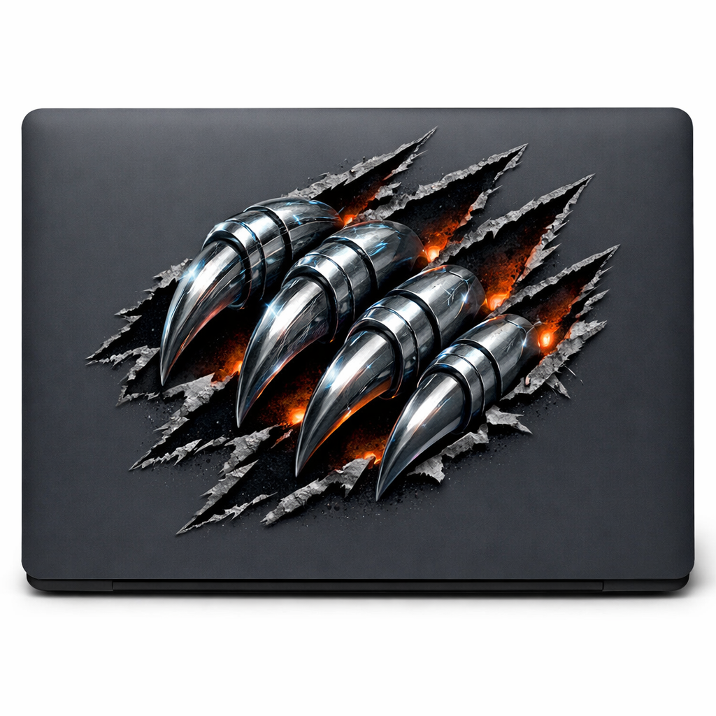 Steel Claw Tearing Sticker Decal Vinyl Laptop Car Window Bumper AUTO Water Bottle Helmets Waterproof