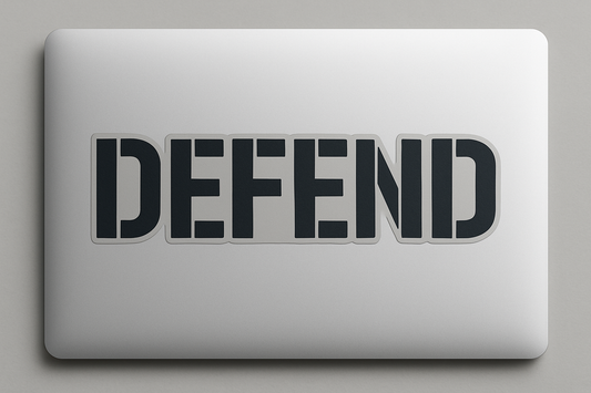 Bold DEFEND Sticker Decal Vinyl Laptop Car Window Bumper AUTO Bottle Water Bottle Helmets Waterproof