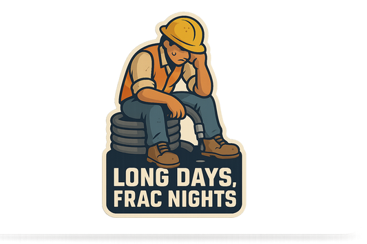 Cartoon Worker FRAC Sticker Decal Vinyl Laptop Car Window Bumper AUTO Water Bottle Helmets Waterproof Exhausted