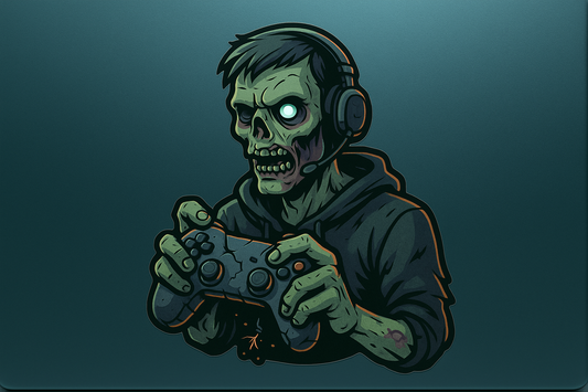 Zombie Gamer Sticker Decal Vinyl Laptop Car Window Bumper AUTO Water Bottle Helmets Waterproof Undead Video Game