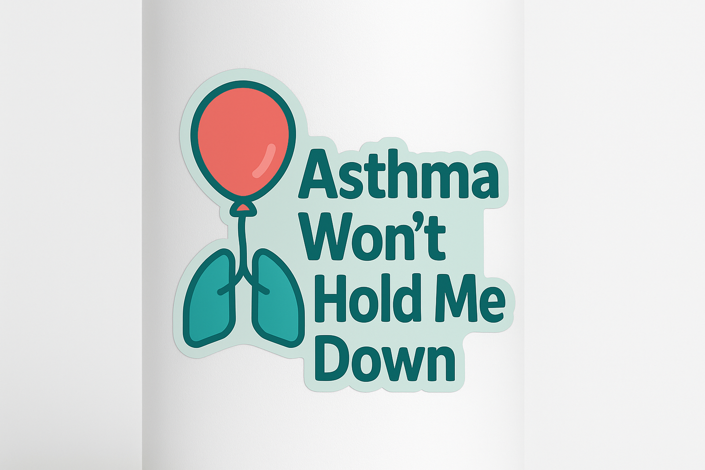 Asthma Respiratory Health Sticker Decal Vinyl Laptop Car Window Bumper AUTO Water Bottle Helmets Waterproof Balloon Lungs Icon