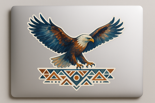 Painted Eagle Tribal Symbols Sticker Decal Vinyl Laptop Car Window Bumper AUTO Water Bottle Helmets Waterproof