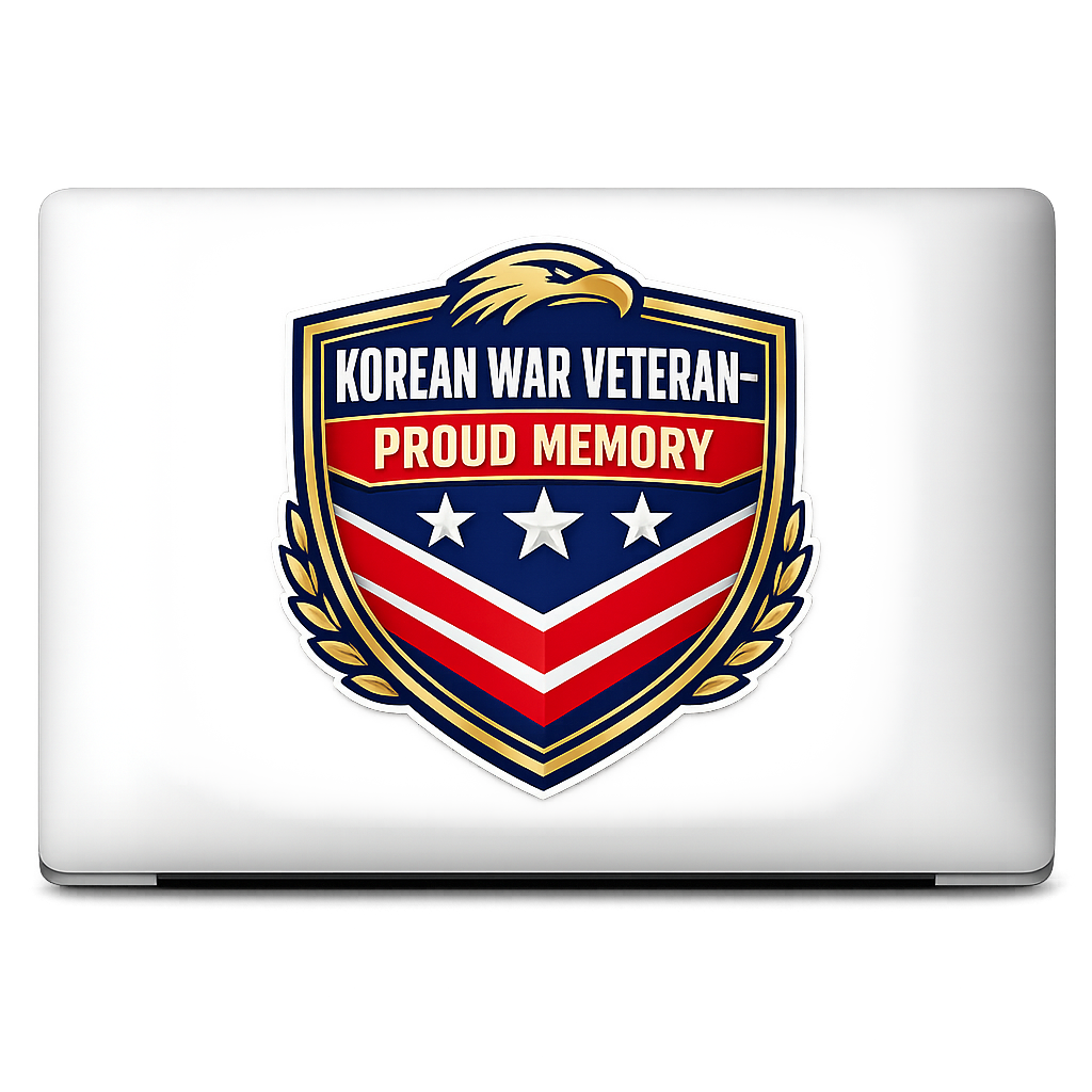 Korean War Veteran Sticker Decal Vinyl Laptop Car Window Bumper AUTO Water Bottle Helmets Waterproof Shield Style