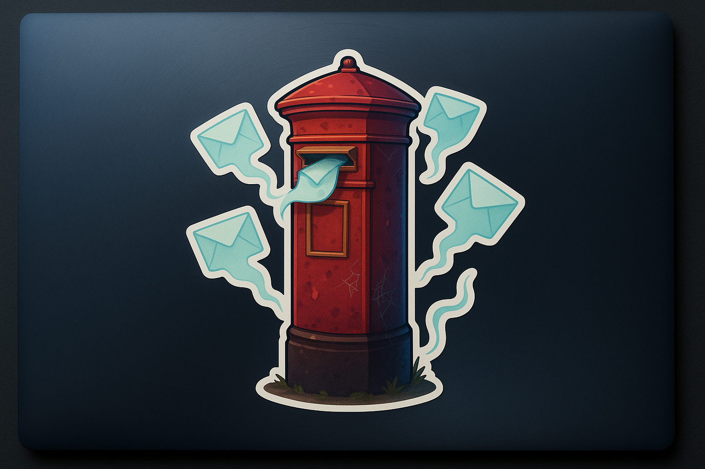 Haunted Postbox Ghost Letters Sticker Decal Vinyl Laptop Car Window Bumper AUTO Water Bottle Helmets Waterproof