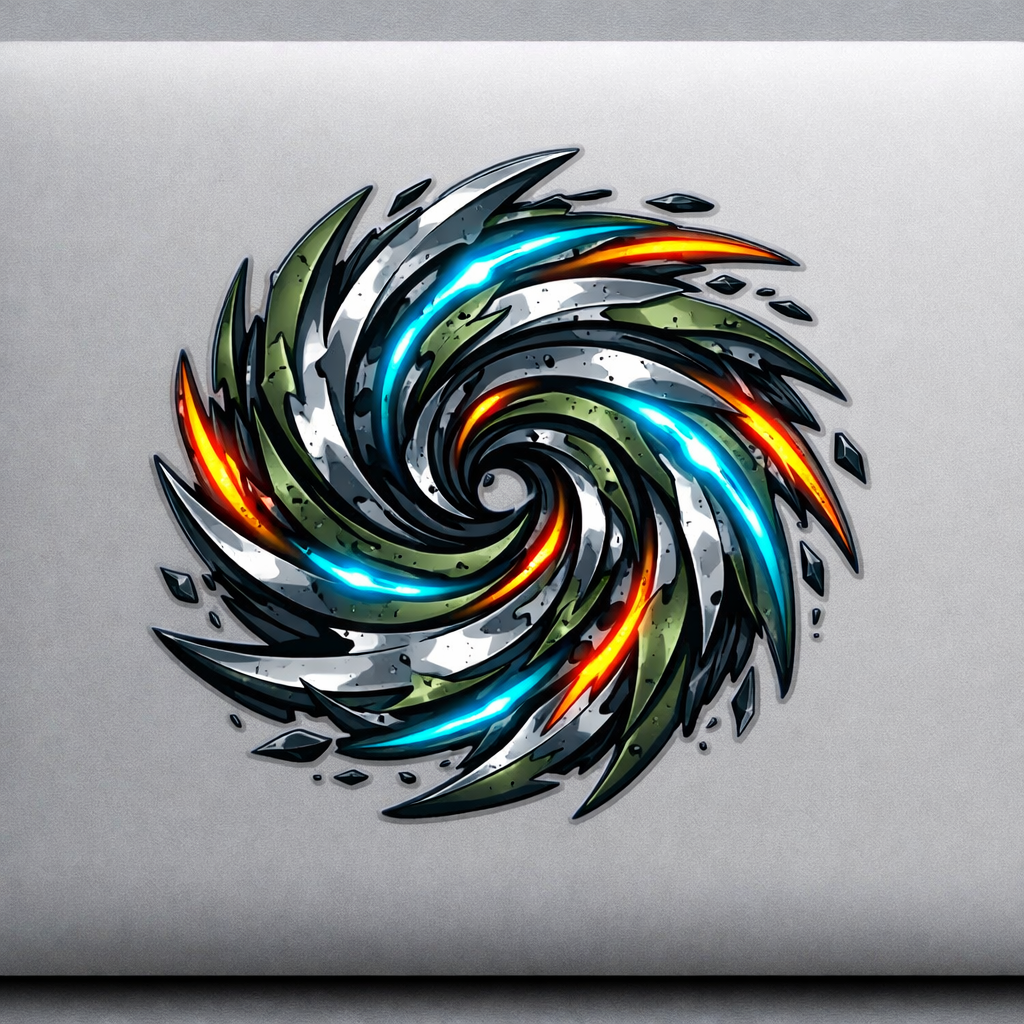 Combat Energy Swirl Sticker Decal Vinyl Laptop Car Window Bumper AUTO Water Bottle Helmets Waterproof Tactical