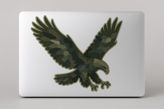 Eagle Camouflage Sticker Decal Vinyl Laptop Car Window Bumper AUTO Water Bottle Helmets Waterproof Nature Bird