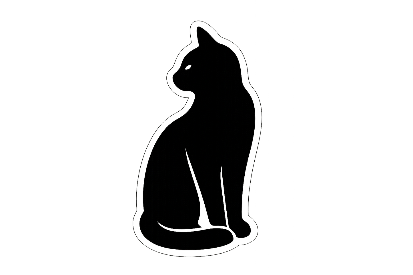 Black Cat Sticker Decal Vinyl Laptop Car Window Bumper AUTO Water Bottle Helmets Waterproof