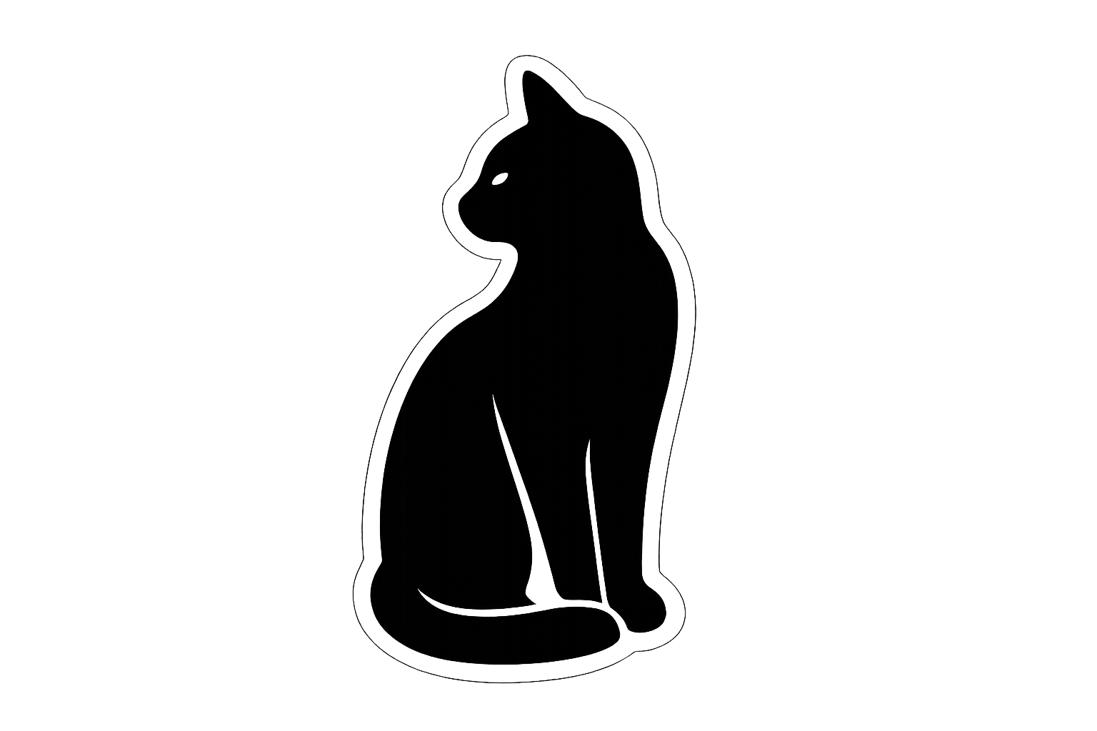 Black Cat Sticker Decal Vinyl Laptop Car Window Bumper AUTO Water Bottle Helmets Waterproof