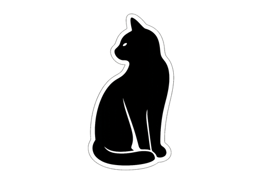 Black Cat Sticker Decal Vinyl Laptop Car Window Bumper AUTO Water Bottle Helmets Waterproof