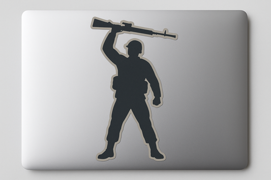 USA Soldier Silhouette Sticker Decal Vinyl Laptop Car Window Bumper AUTO Water Bottle Helmets Waterproof Military