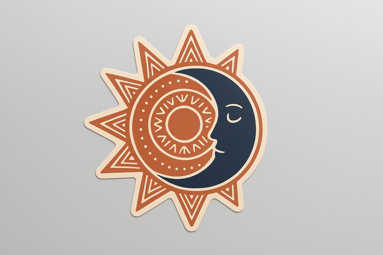 Tribal Sun Moon Sticker Decal Vinyl Laptop Car Window Bumper AUTO Water Bottle Helmets Waterproof Celestial