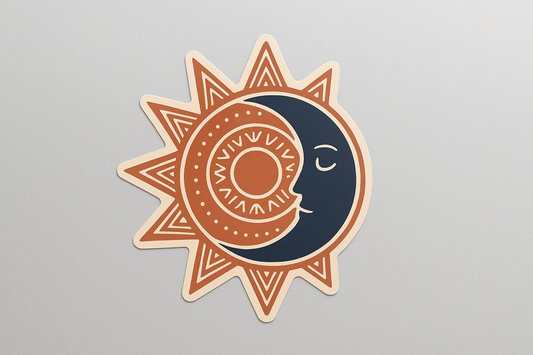 Tribal Sun Moon Sticker Decal Vinyl Laptop Car Window Bumper AUTO Water Bottle Helmets Waterproof Celestial
