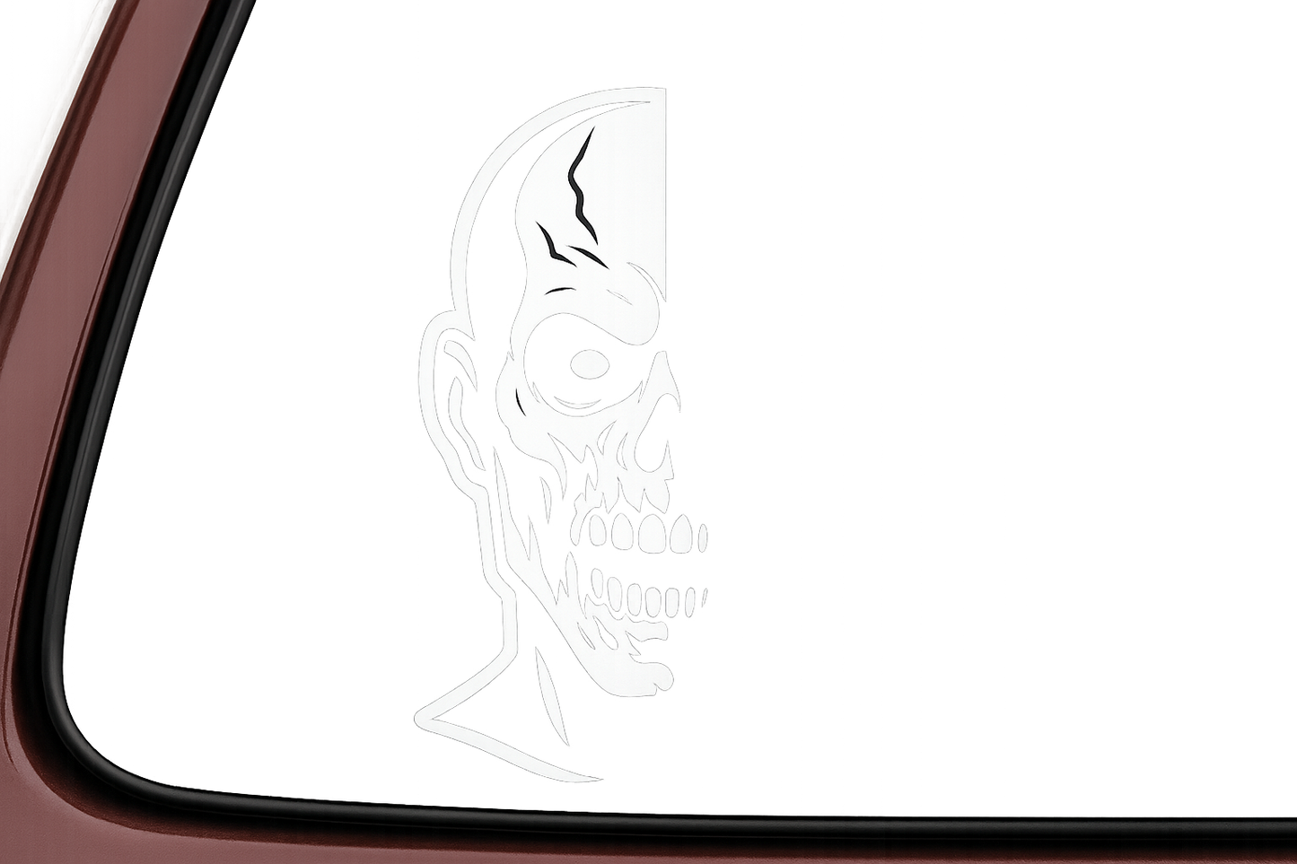 Half-Face Zombie Sticker Decal Vinyl Laptop Car Window Bumper AUTO Water Bottle Helmets Waterproof Horror