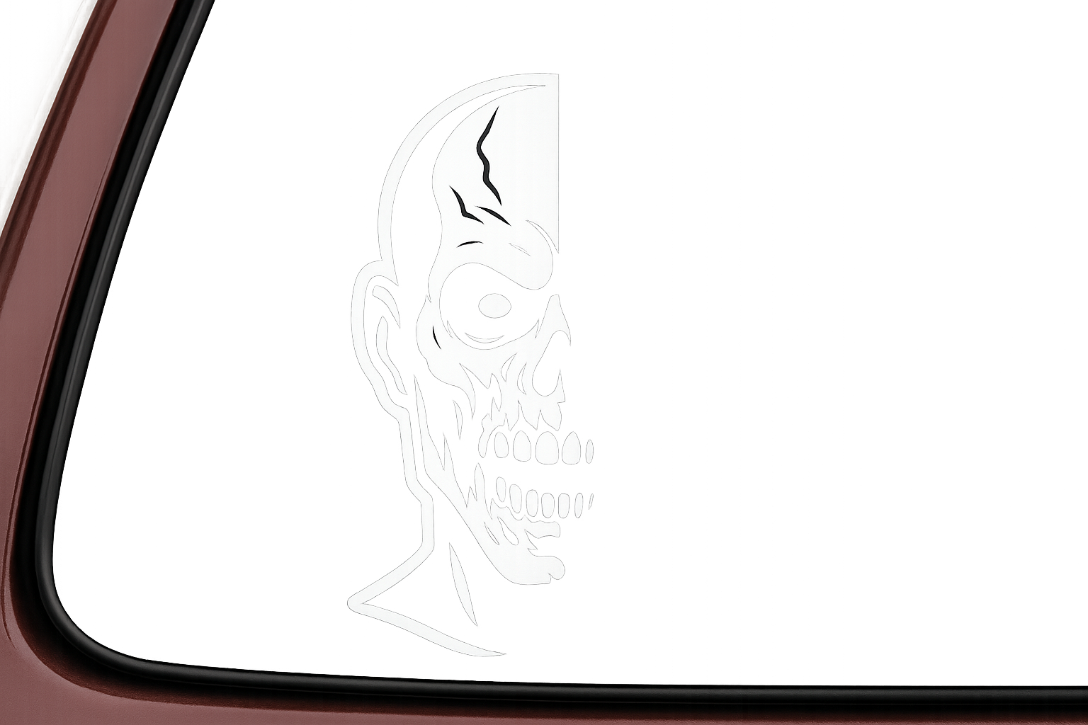 Half-Face Zombie Sticker Decal Vinyl Laptop Car Window Bumper AUTO Water Bottle Helmets Waterproof Horror