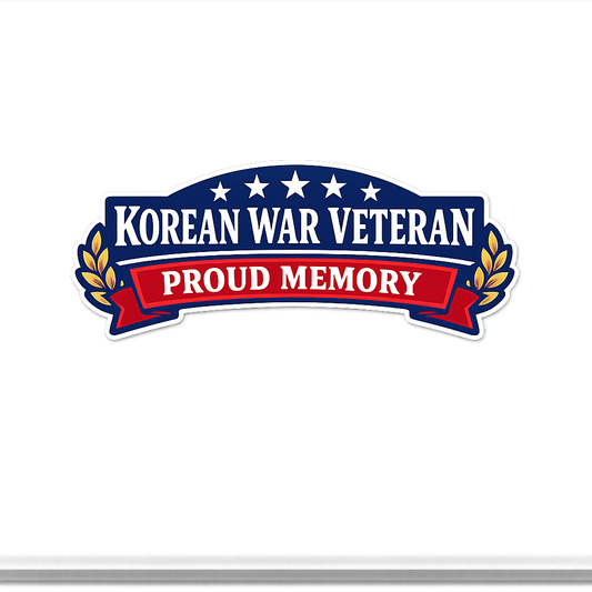 Korean War Veteran Sticker Decal Vinyl Laptop Car Window Bumper AUTO Water Bottle Helmets Waterproof Patriotic Banner