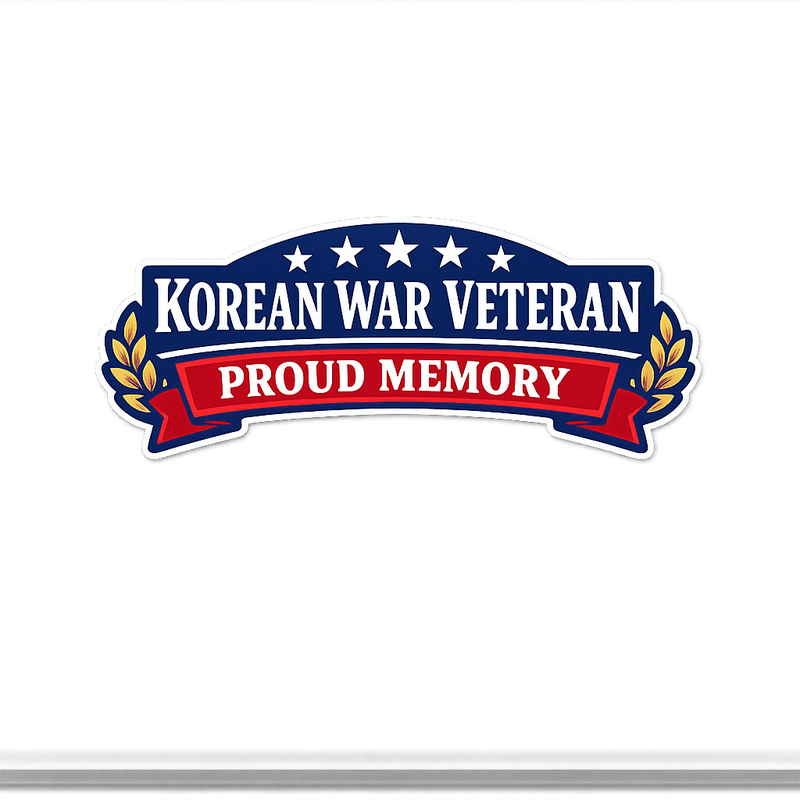 Korean War Veteran – Proud Memory Sticker Decal Patriotic Banner Vinyl Laptop Car Window Bumper AUTO Water Bottle Helmets Truck Waterproof