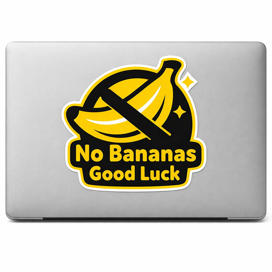 Banana Prohibition Icon Sticker Decal Vinyl Laptop Car Window Bumper AUTO Water Bottle Helmets Waterproof