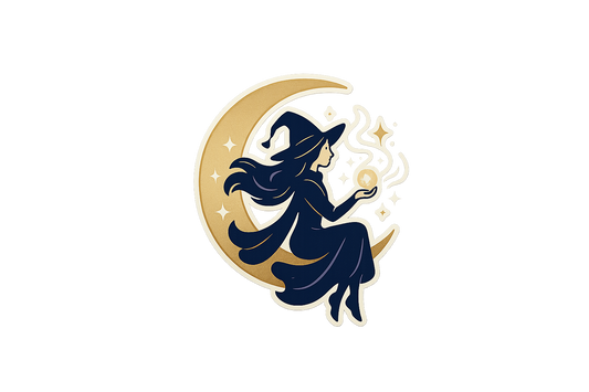 Witch Crescent Moon Moon Magic Sticker Decal Vinyl Laptop Car Window Bumper AUTO Water Bottle Helmets Waterproof