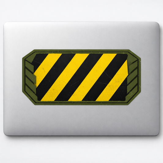 Military Hazard Lines Sticker Decal Vinyl Laptop Car Window Bumper AUTO Water Bottle Helmets Waterproof Safety