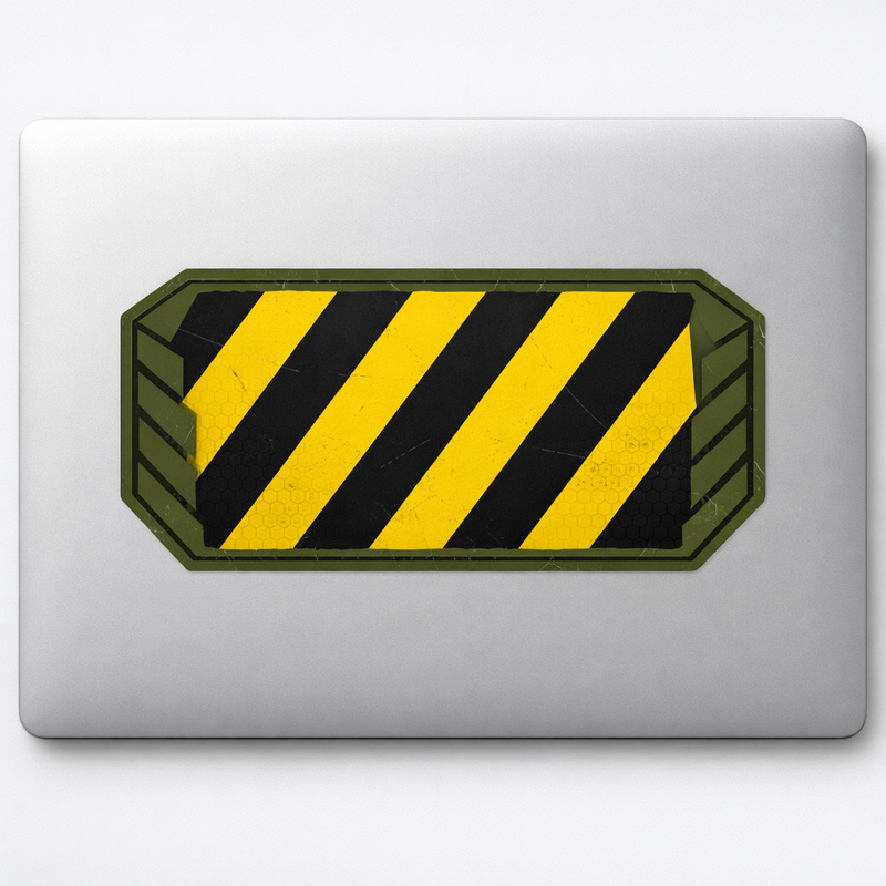 Military Hazard Lines Sticker Decal Vinyl Caution Stripes Laptop Car Window Bumper AUTO Water Bottle Helmets Truck Waterproof Design for Safety