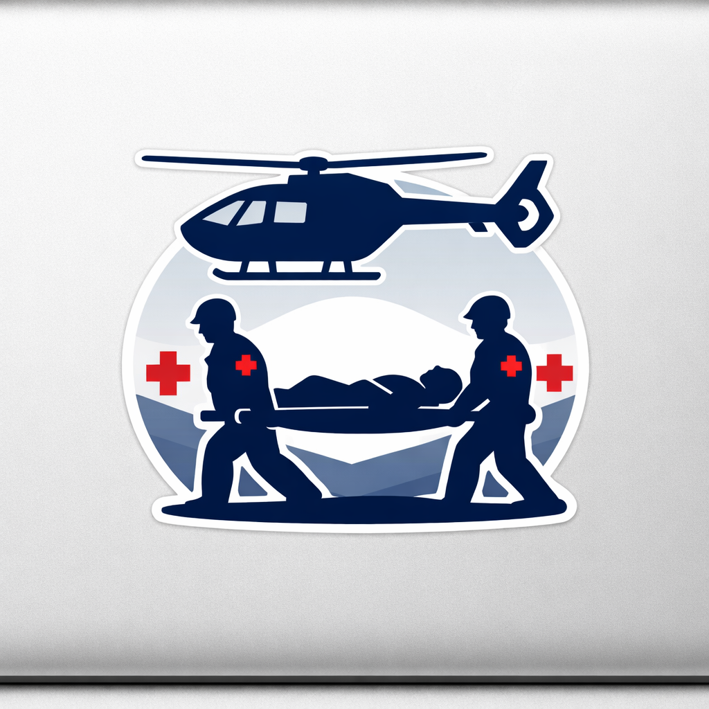ME Med Evacuation Sticker Decal Vinyl Laptop Car Window Bumper AUTO Water Bottle Helmets Waterproof Helicopter