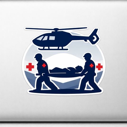 ME Med Evacuation Sticker Decal Vinyl Laptop Car Window Bumper AUTO Water Bottle Helmets Waterproof Helicopter