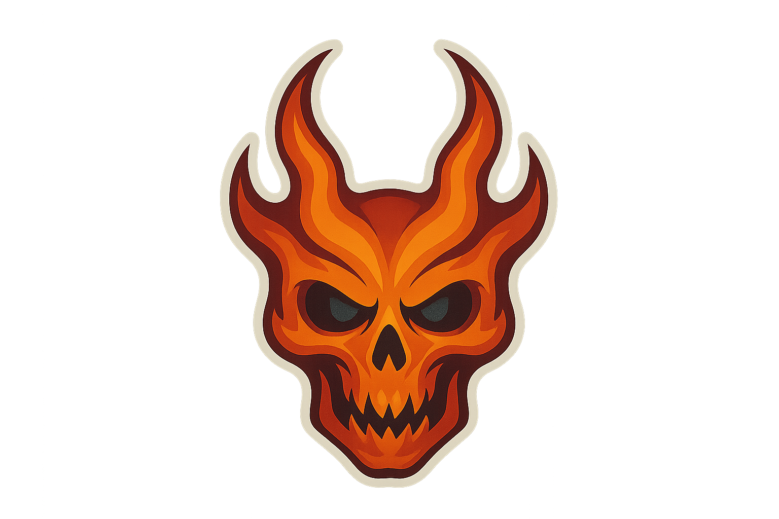 Flame Skull Sticker Decal Vinyl Laptop Car Window Bumper AUTO Water Bottle Helmets Waterproof