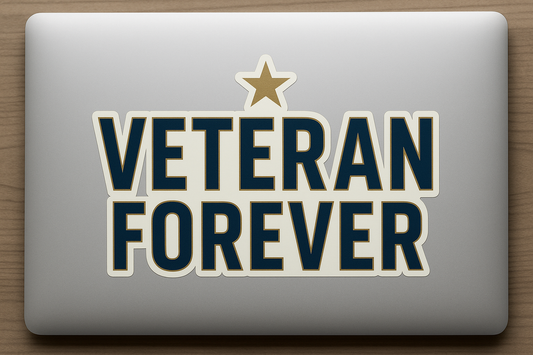 Veteran Forever Sticker Decal Vinyl Laptop Car Window Bumper AUTO Water Bottle Helmets Waterproof USA