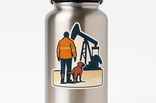 US Oilfield Worker Sticker Decal Vinyl Laptop Car Window Bumper AUTO Water Bottle Helmets Waterproof USA Oil Rig