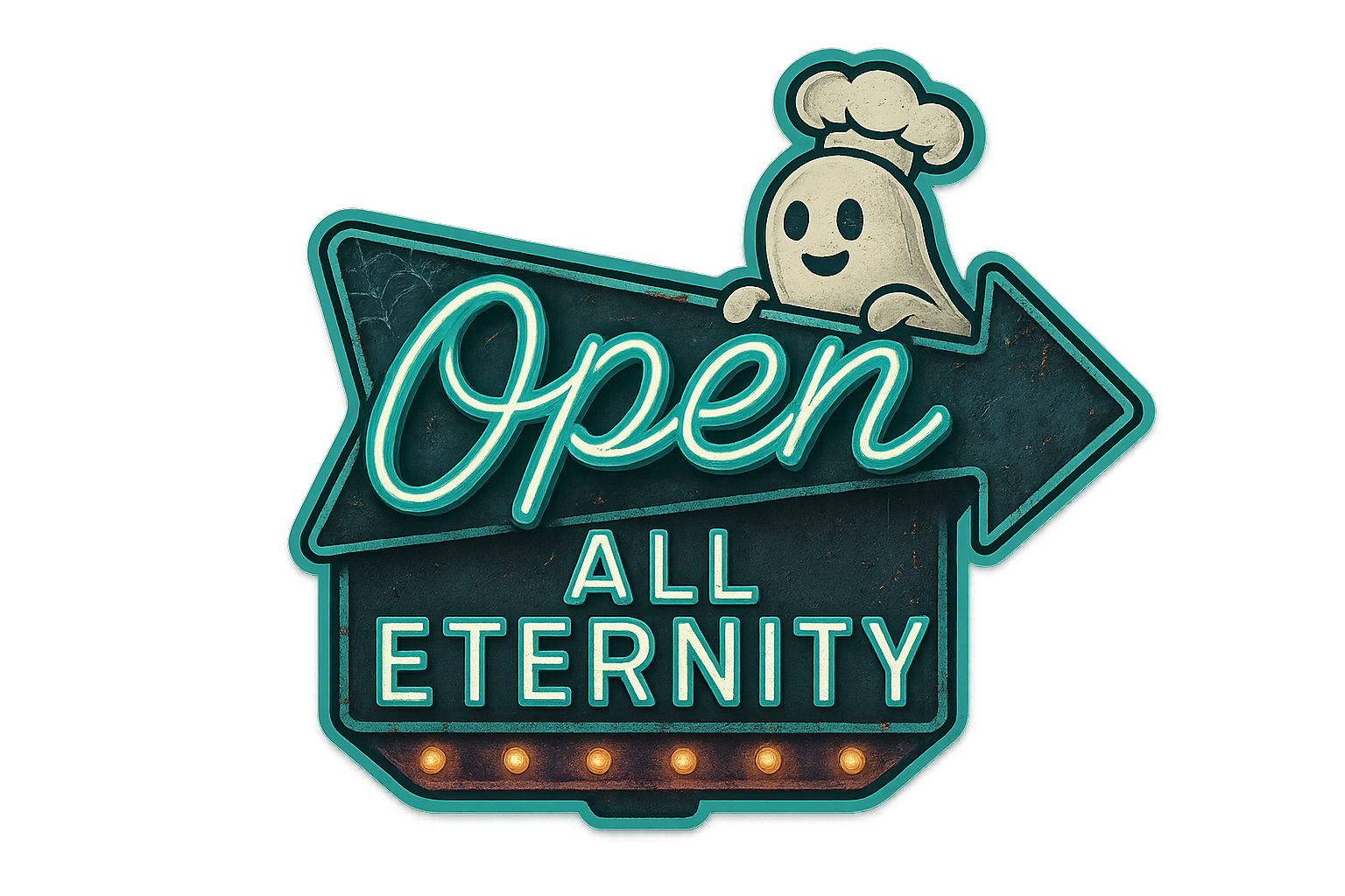 Haunted Diner Sign Sticker Decal Vinyl Laptop Car Window Bumper AUTO Water Bottle Helmets Waterproof