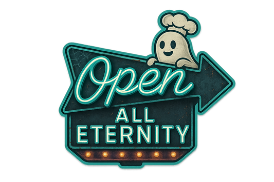 Haunted Diner Sign Sticker Decal Vinyl Laptop Car Window Bumper AUTO Water Bottle Helmets Waterproof