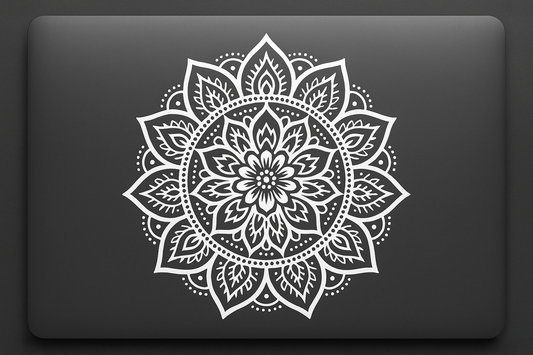 Purple Sacred Flower Mandala Sticker Decal Vinyl Laptop Car Window Bumper AUTO Water Bottle Helmets Waterproof