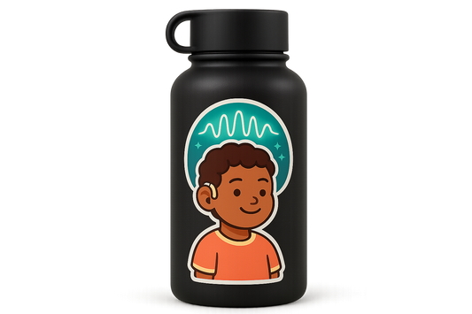 Hearing Hero Sticker Decal Vinyl Laptop Car Window Bumper AUTO Water Bottle Helmets Waterproof Soundwave