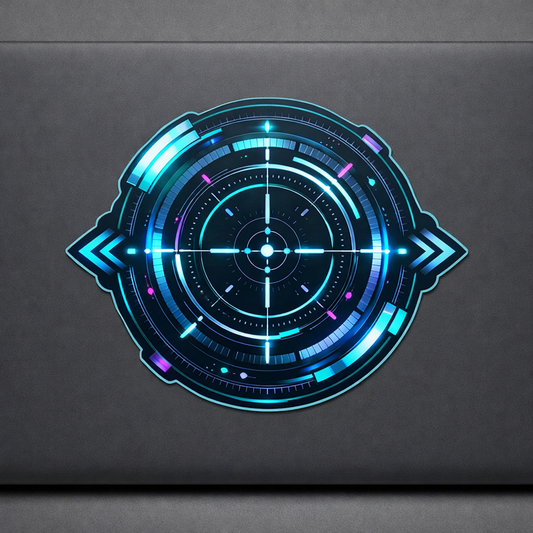 High-Tech Targeting Sticker Decal Vinyl Laptop Car Window Bumper AUTO Bottle Water Bottle Helmets Waterproof Graphics